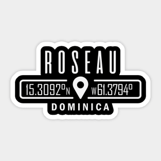 Roseau, Dominica GPS Sticker